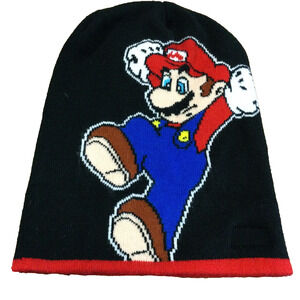 Bioworld Nintendo Super Mario Beanie Hat Knit Cap One Size Fits Teens & Adults